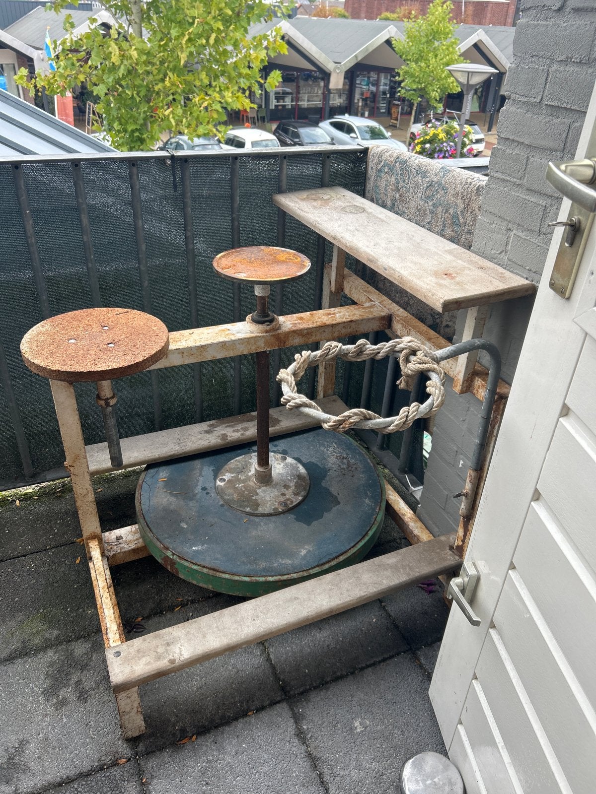 Oude pottenbakkersschijf -  ophalen, Ophalen of Verzenden, Gebruikt