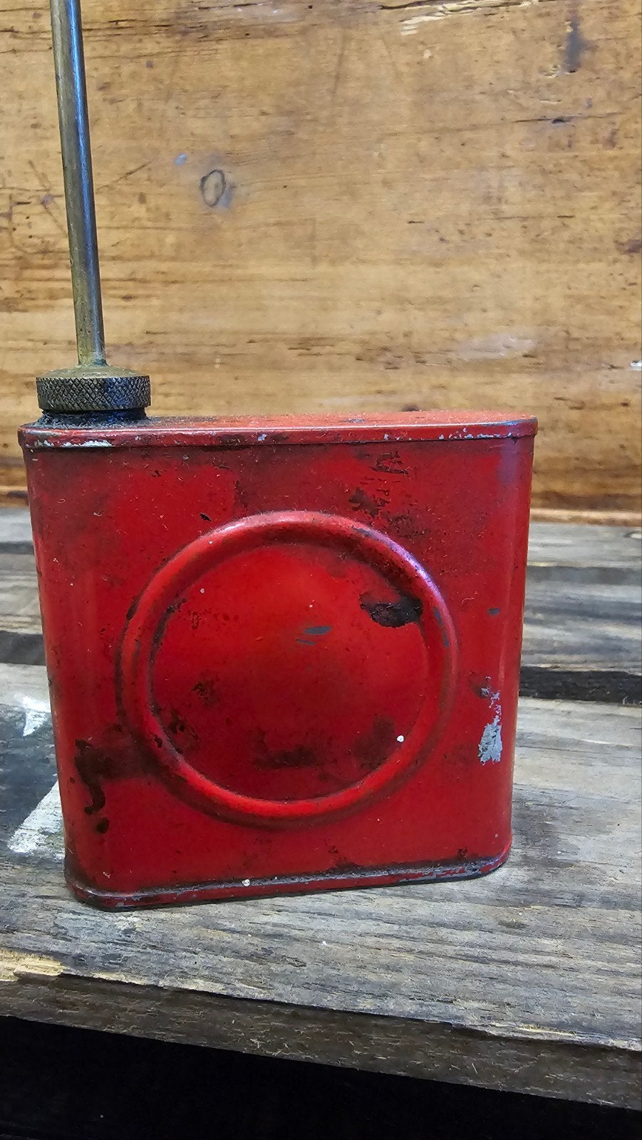 valvespout oliespuitje, Verzamelen, Blikken, Ophalen of Verzenden, Gebruikt, Overige