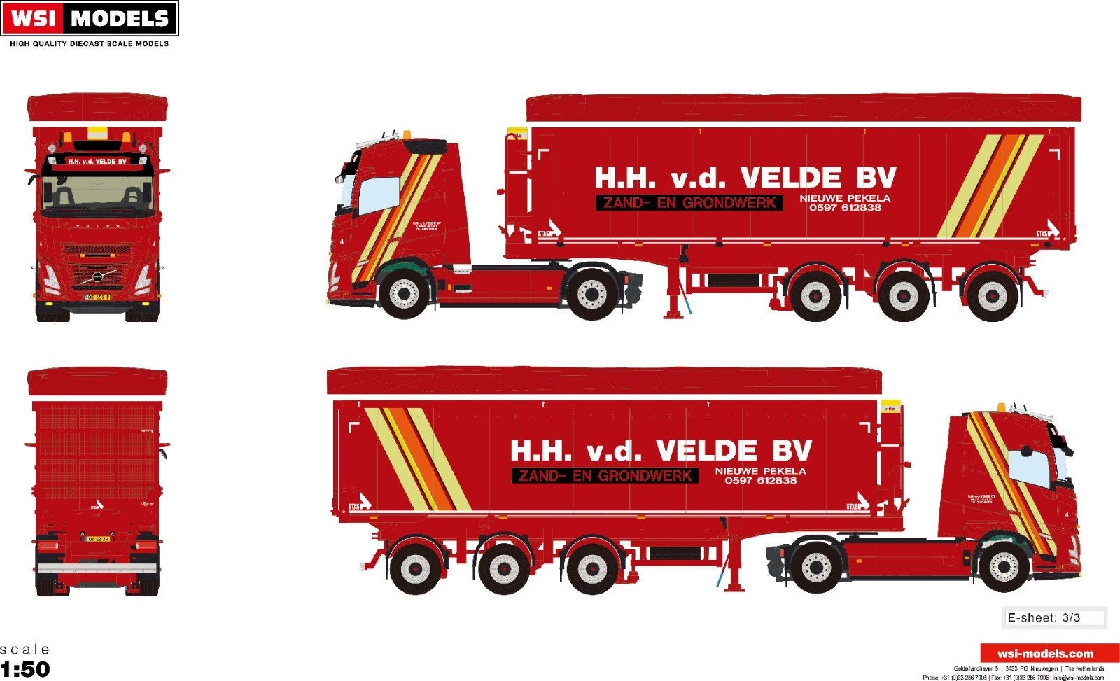 wsi volvo aero van der Velde, Ophalen of Verzenden, Nieuw, Bus of Vrachtwagen, Wsi