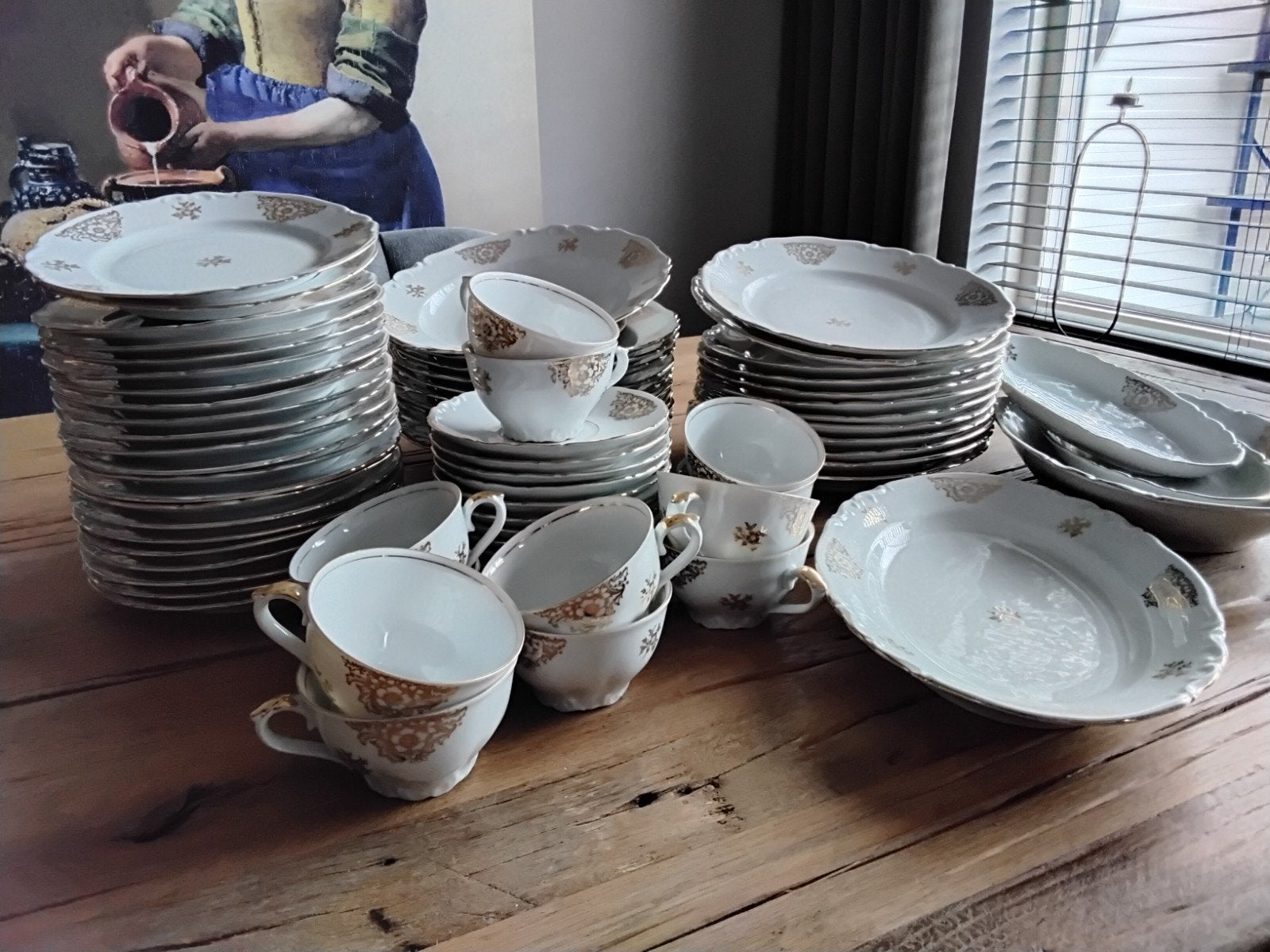Uitgebreid Bavaria servies met gouden details, Antiek en Kunst, Antiek | Servies compleet, Ophalen