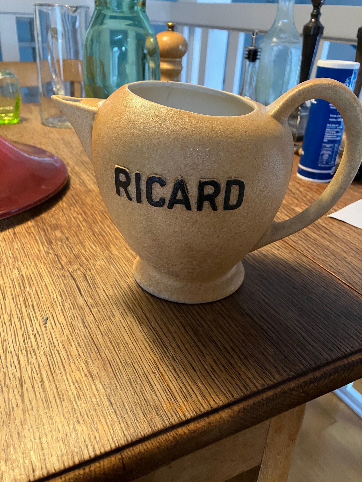 Originele Vintage waterkan RICARD 830, Ophalen of Verzenden, Porselein, Vintage, Kan