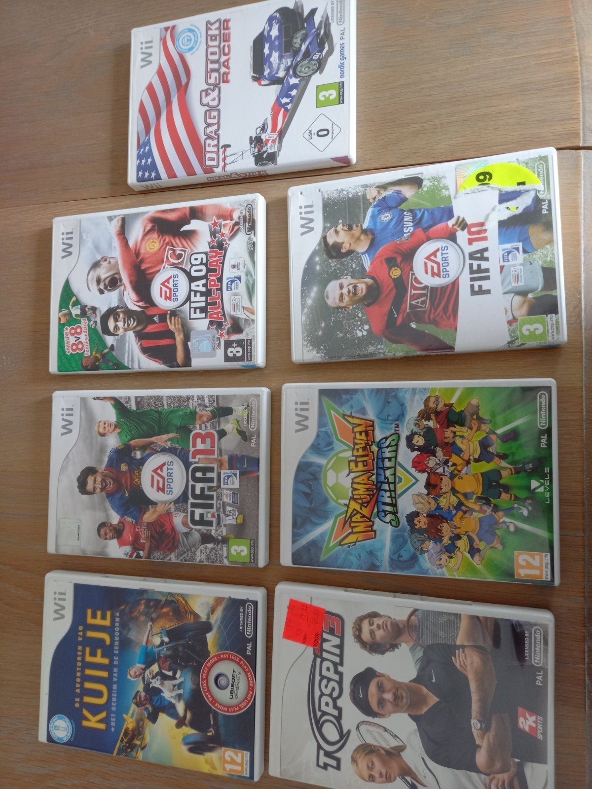 Wii Games: FIFA, Kuifje, Top Spin, Drag Race, Gebruikt, Ophalen of Verzenden, Eén computer, Sport