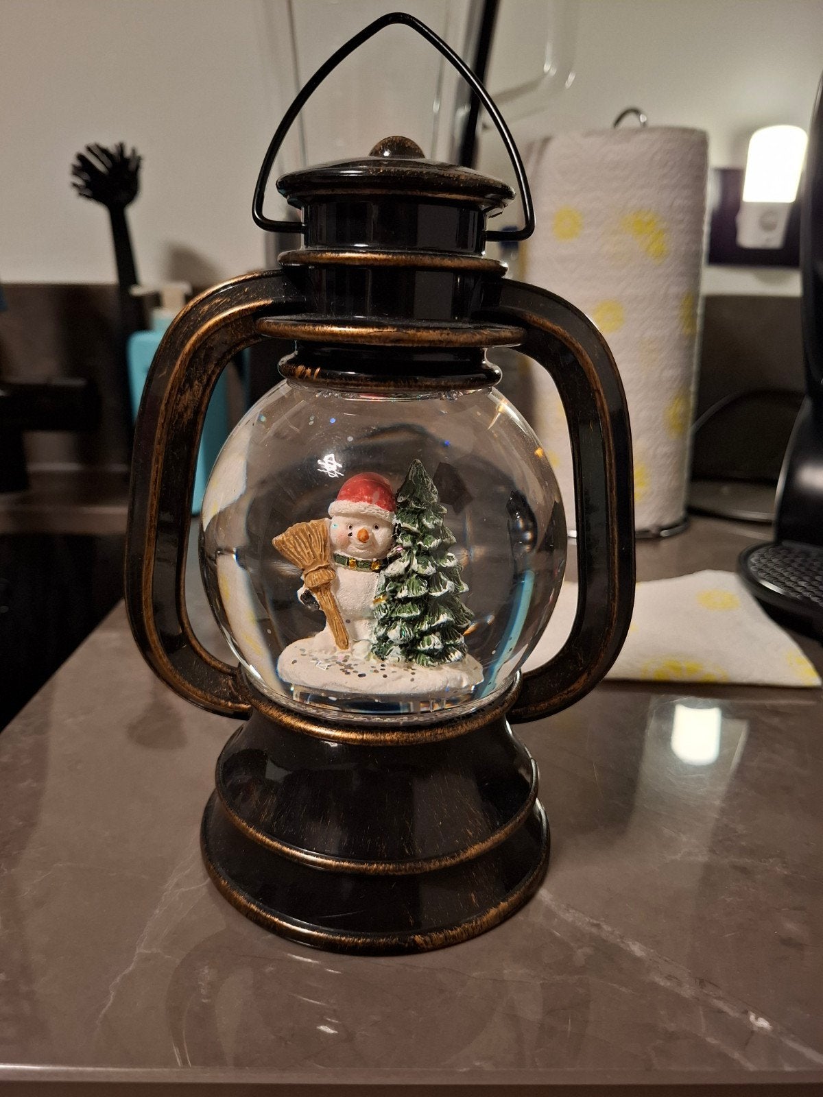 olielamp met kerstman €15,00, Ophalen, Zo goed als nieuw