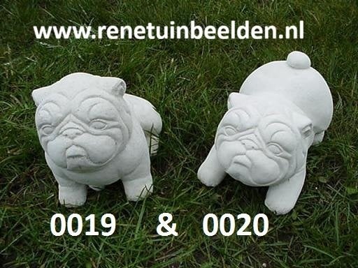 Salty dog`s honden. buldog nr 0019 & 0020, Ophalen of Verzenden, Nieuw, Beton, Dierenbeeld