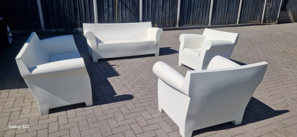 Kartell Bubble Club Loungeset - Design Tuinmeubelen, Tuin en Terras, Tuinsets en Loungesets, 4 zitplaatsen, Kunststof, Gebruikt