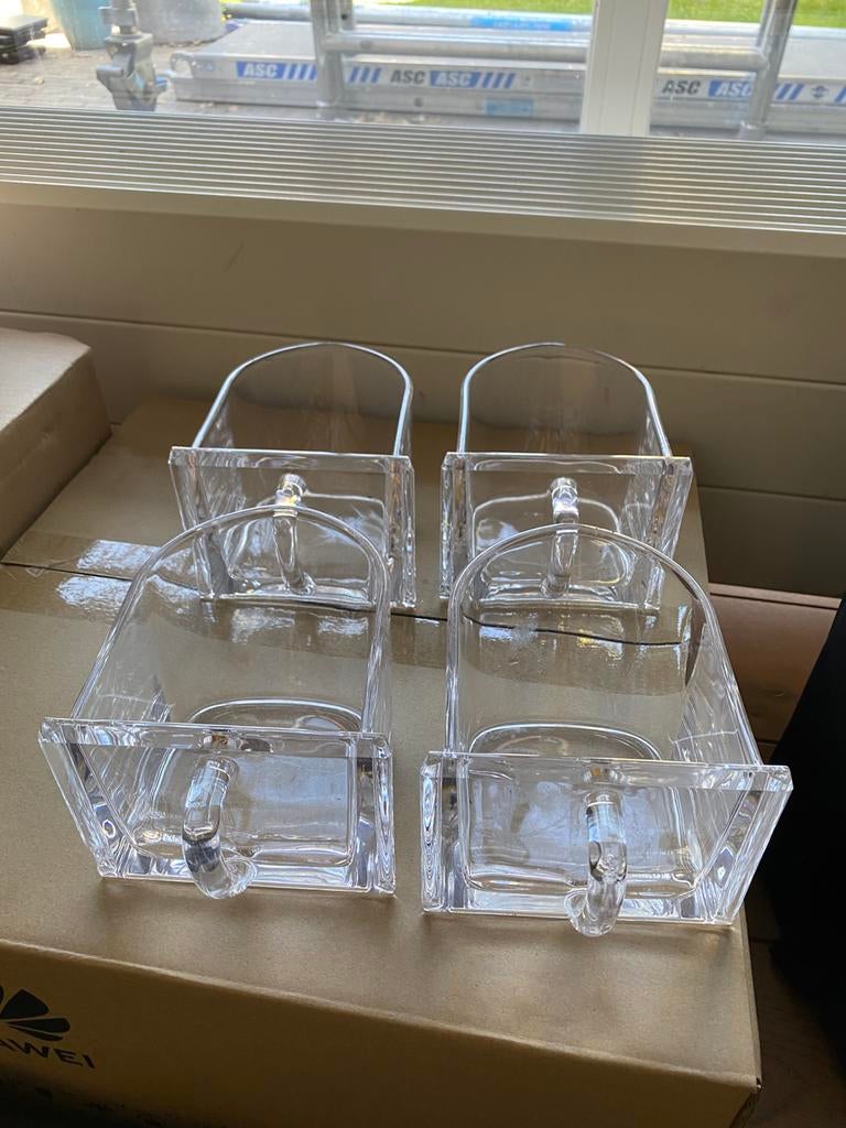 Gruttersbakjes glas - 4 stuks, Ophalen, Zo goed als nieuw