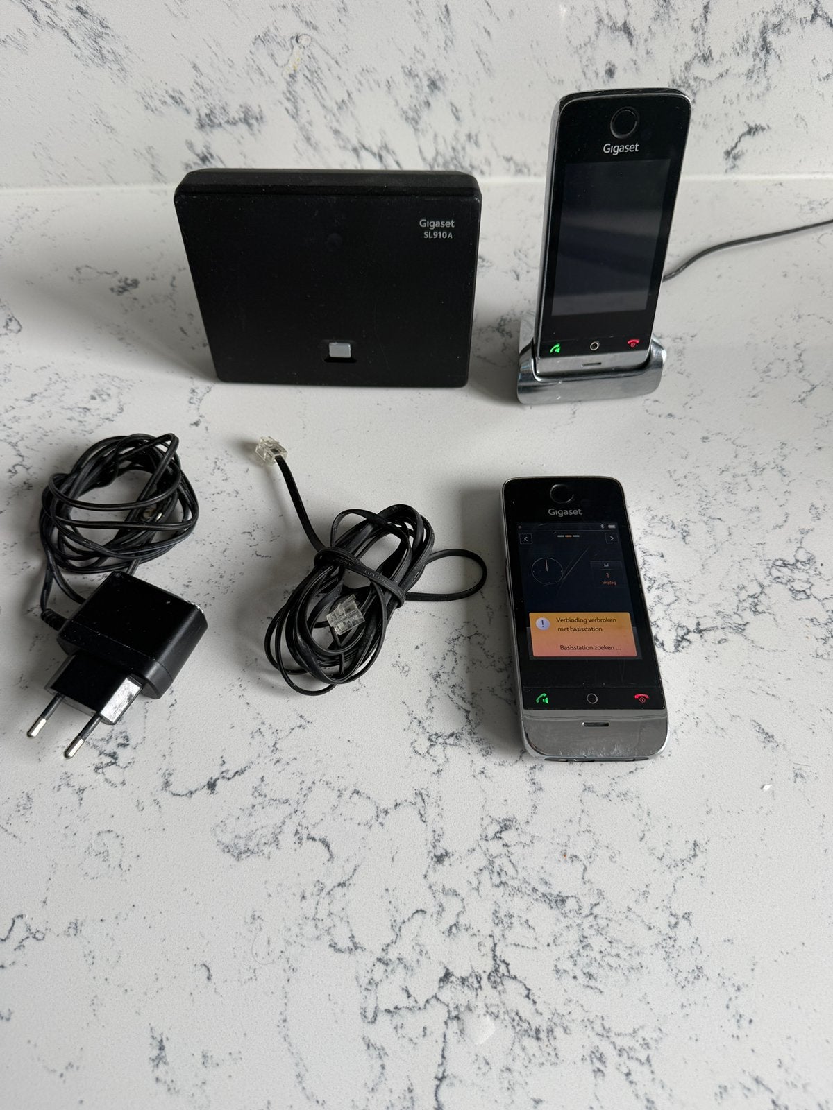 Siemens gigaset SL-910A met 2 handsets, Ophalen