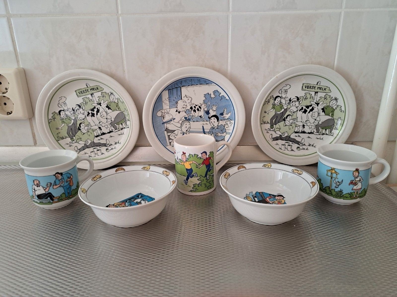 Suske & wiske servies goed, Ophalen of Verzenden, Suske en Wiske, Zo goed als nieuw, Gebruiksvoorwerp