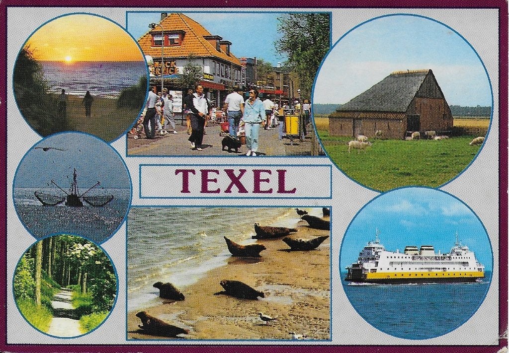 Y66 Gelopen ansichtkaart Texel, Ophalen of Verzenden, 1960 tot 1980, Gelopen, Waddeneilanden