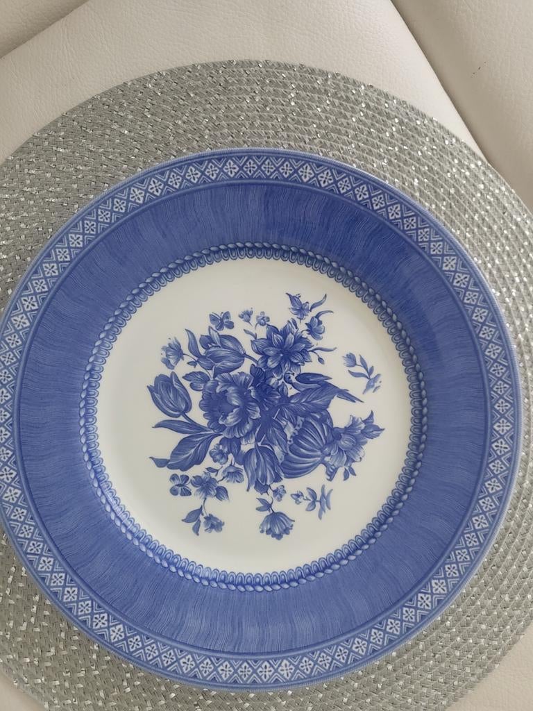 Queen's Out of the Blue - Dinerbord met bloemmotief, Ophalen, Gebruikt, Bord(en), Overige stijlen