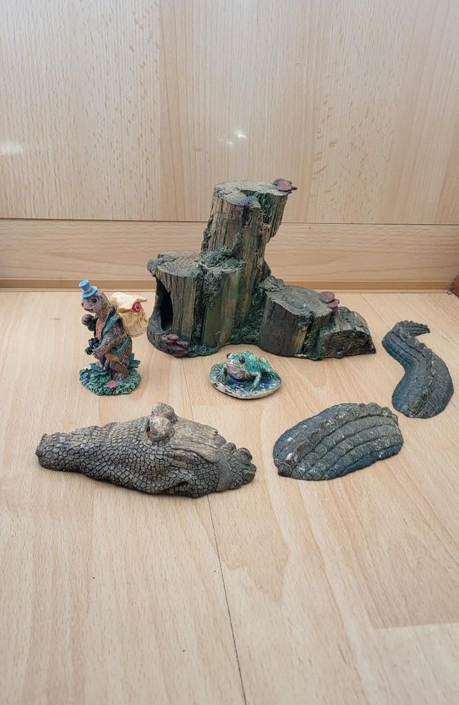 4 Aquarium-decoraties, Antiek en Kunst, Antiek | Keramiek en Aardewerk, Ophalen of Verzenden
