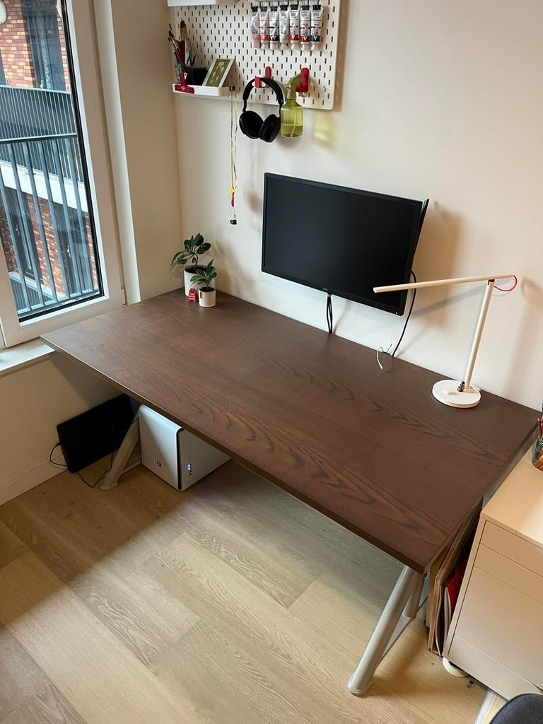 Ikea idasen bureau, Ophalen, 160 cm, Gebruikt, In hoogte verstelbaar