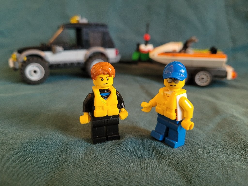 Lego City SUV met jetski's/waterscooters, Lego, Ophalen of Verzenden, Compleet, Complete set