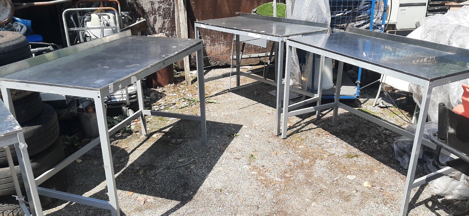 RVS Werktafel / werktafels 4x, Ophalen, 25 tot 50 cm, 50 tot 100 cm, Minder dan 100 cm