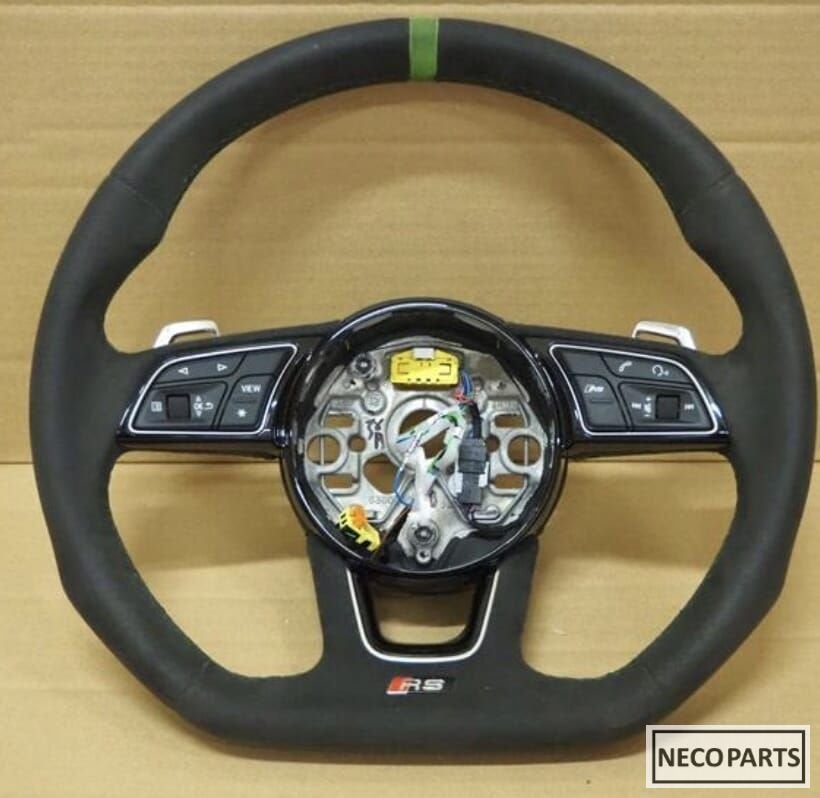 AUDI A3 RS3 8Y STUUR STUURWIEL ALCANTARA GROEN STIKSEL, Gebruikt, -, -, -