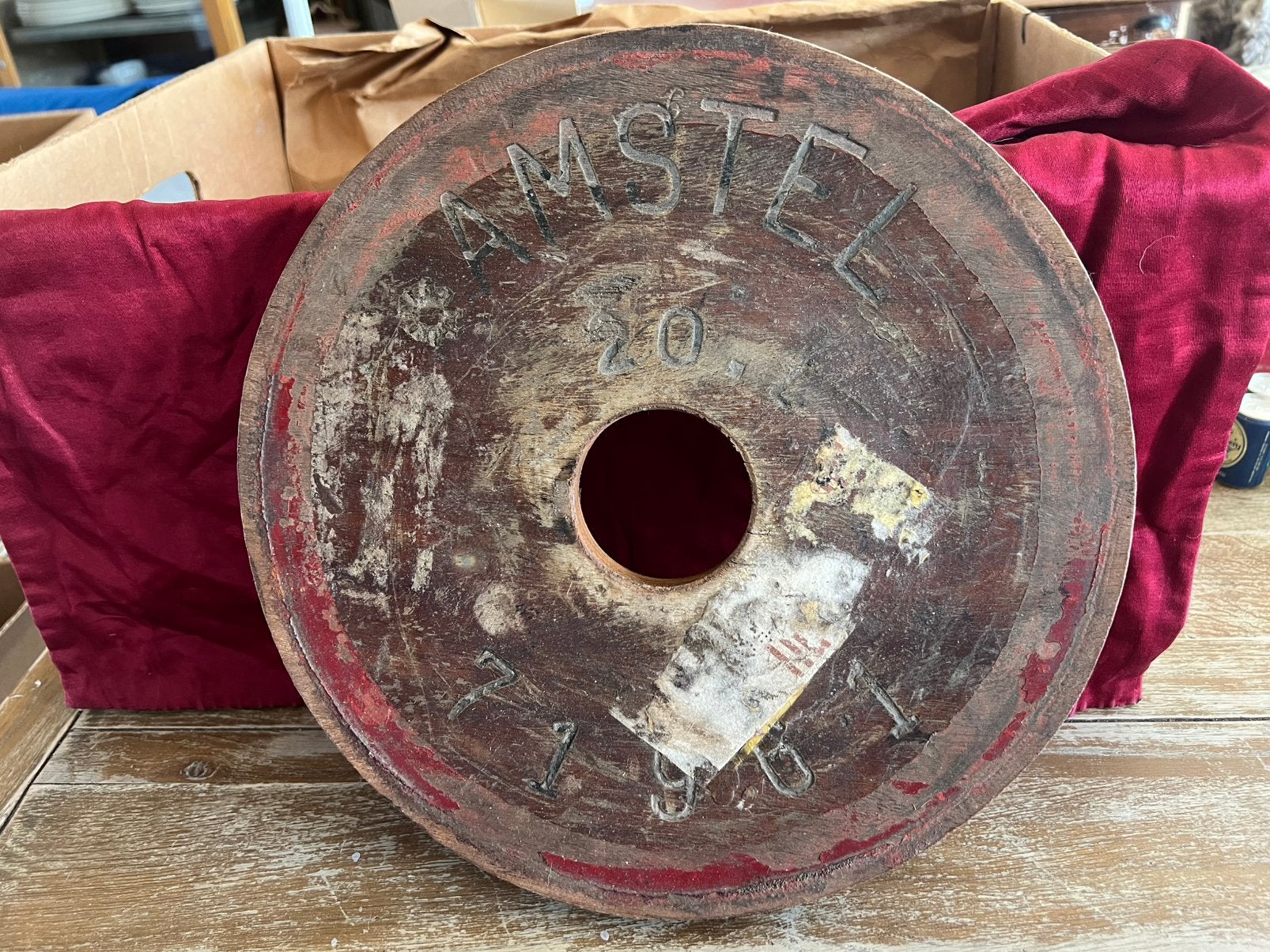 AMSTEL BIERFUST DEKSEL, Ophalen of Verzenden, Gebruikt, Reclamebord, Plaat of Schild, Overige merken