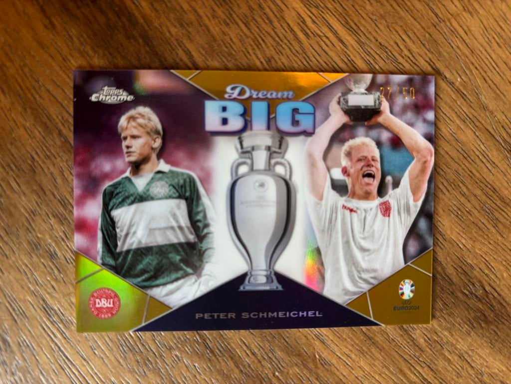Peter Schmeichel Topps Chrome Dream Big EURO 2004 Kaart, Ophalen of Verzenden, Zo goed als nieuw, Buitenlandse clubs, Spelerskaart