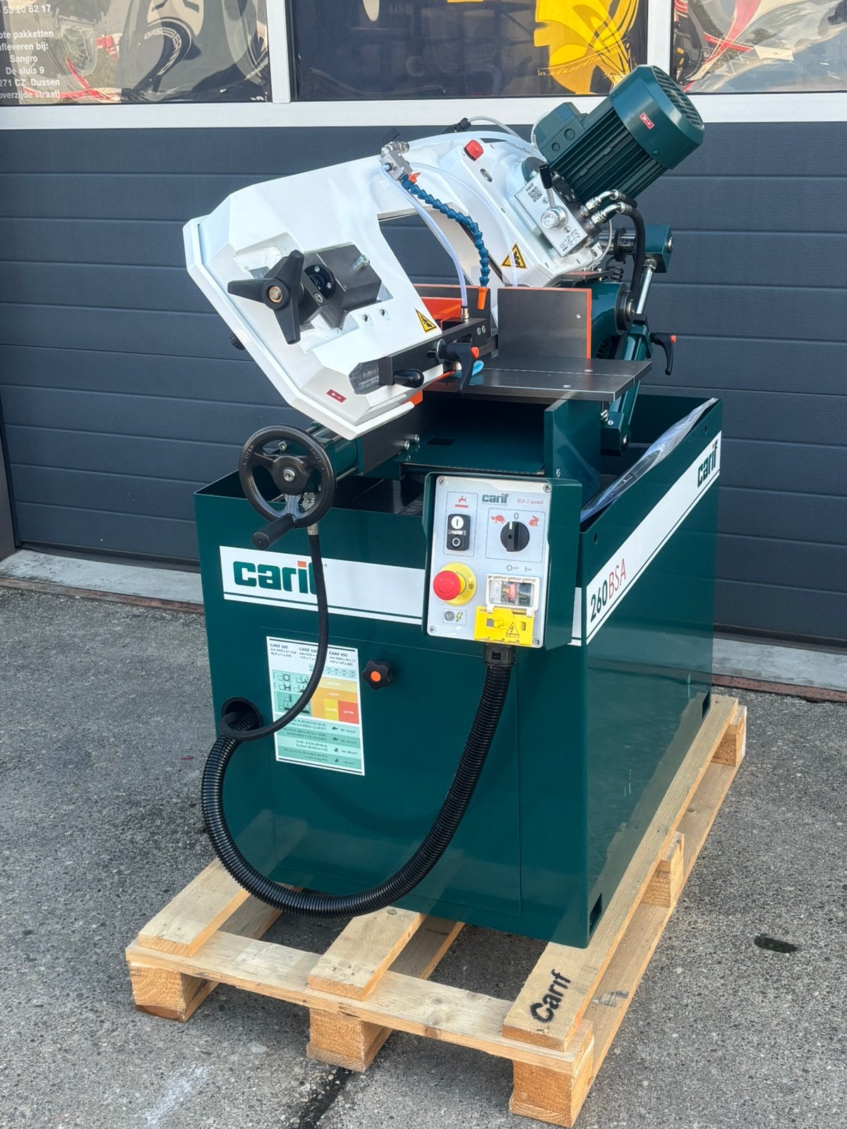Carif 260 BSA bandzaagmachine, Doe-het-zelf en Verbouw, Ophalen, 70 mm of meer, Zo goed als nieuw, Lintzaag