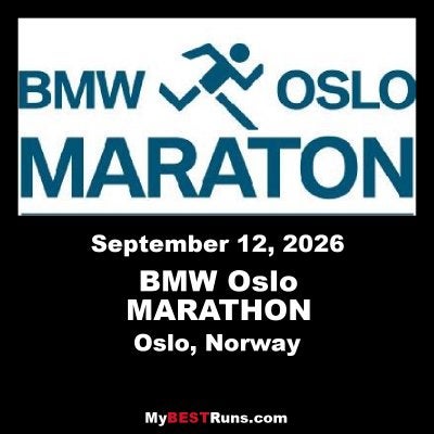 Startbewijs Marathon van Oslo, Tickets en Kaartjes, Eén persoon, September