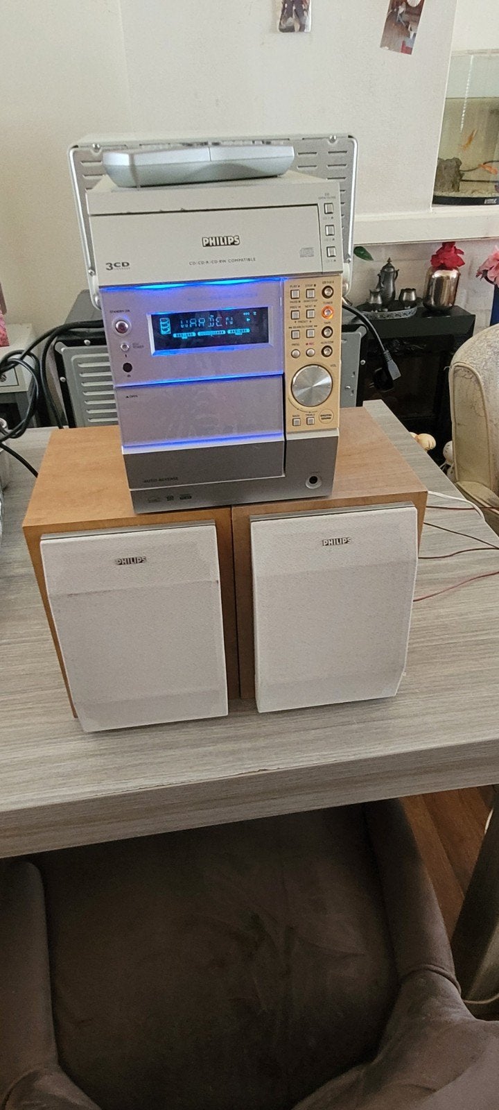 Philips set met afstandsbediening, Audio, Tv en Foto, Ophalen, Philips, Gebruikt, Draagbaar