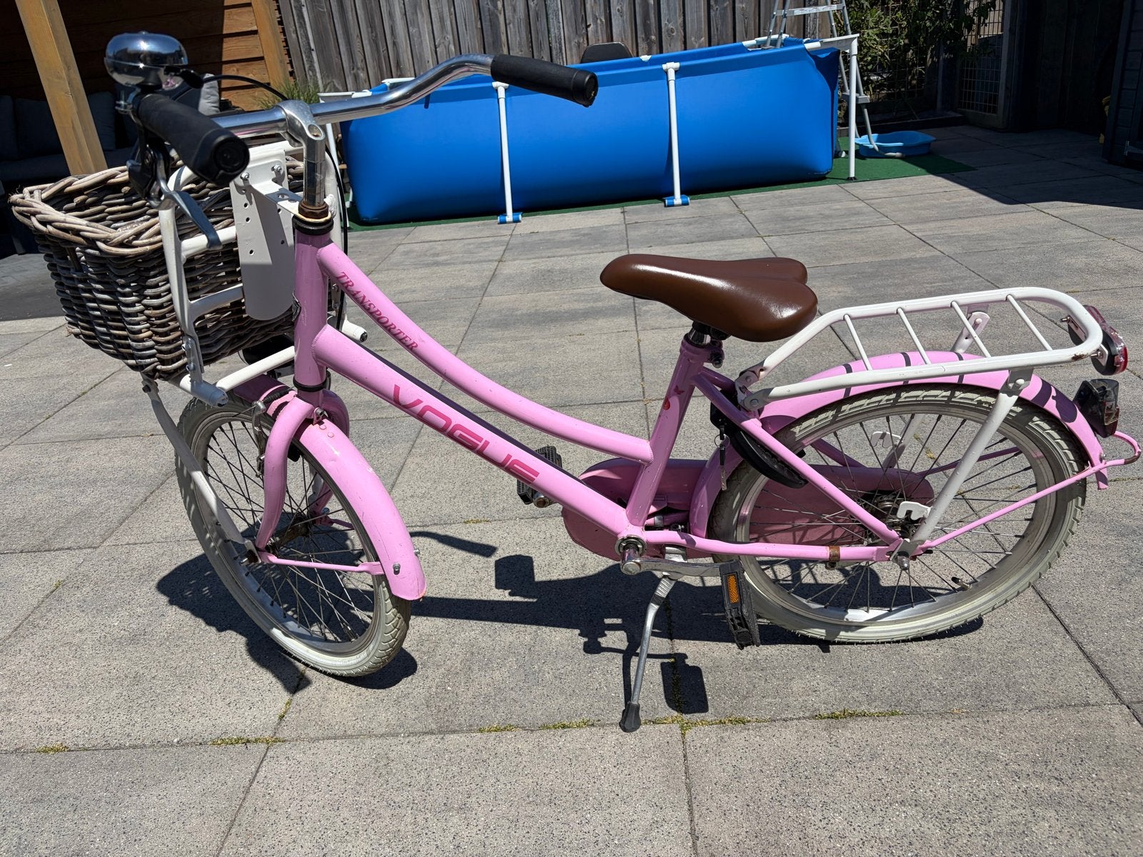 Roze Vogue Transporter Kinderfiets 20 inch, Ophalen, Gebruikt, Terugtraprem, 16 tot 20 inch