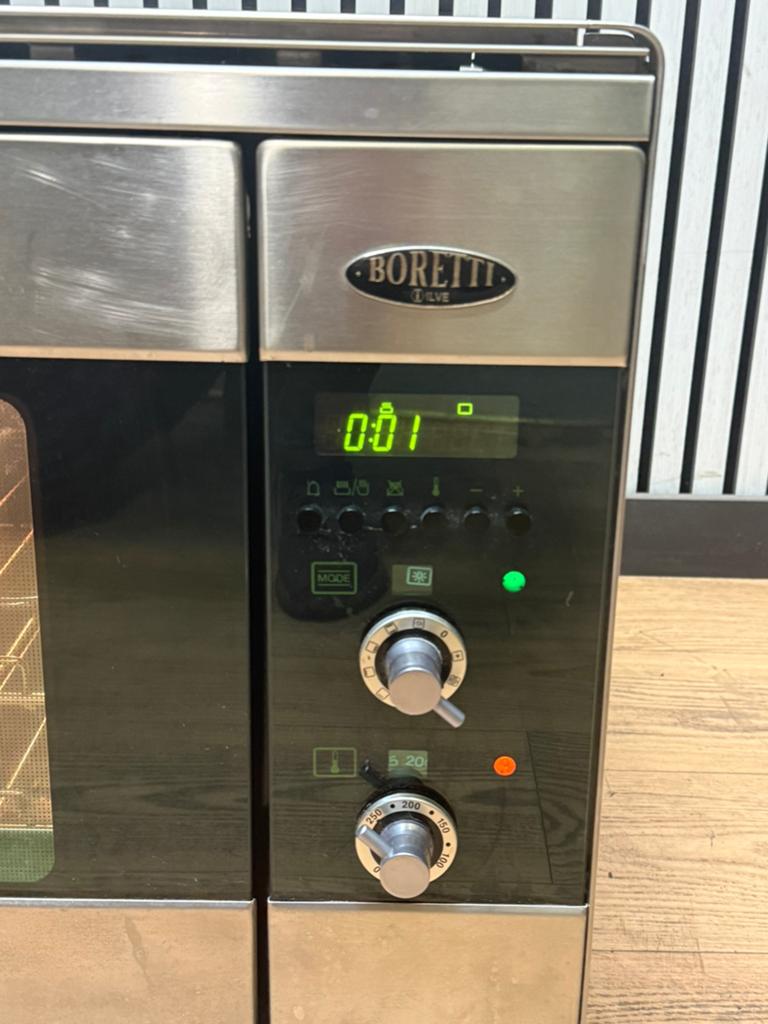 Luxe Boretti inbouwoven RVS multifunctionele oven 90 cm, Witgoed en Apparatuur, Ovens, Hete lucht, De schout 4, Fornello Esperta
