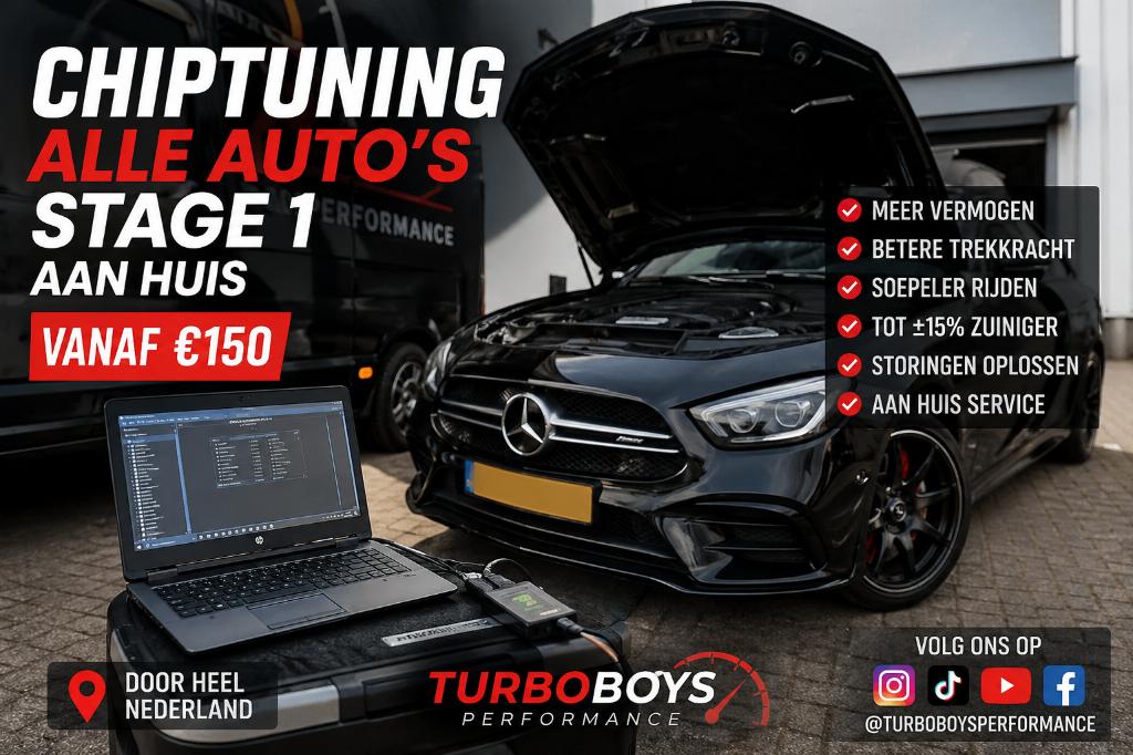 Chiptuning alle auto’s Stage 1 €150 aan huis NL 📍, Ophalen