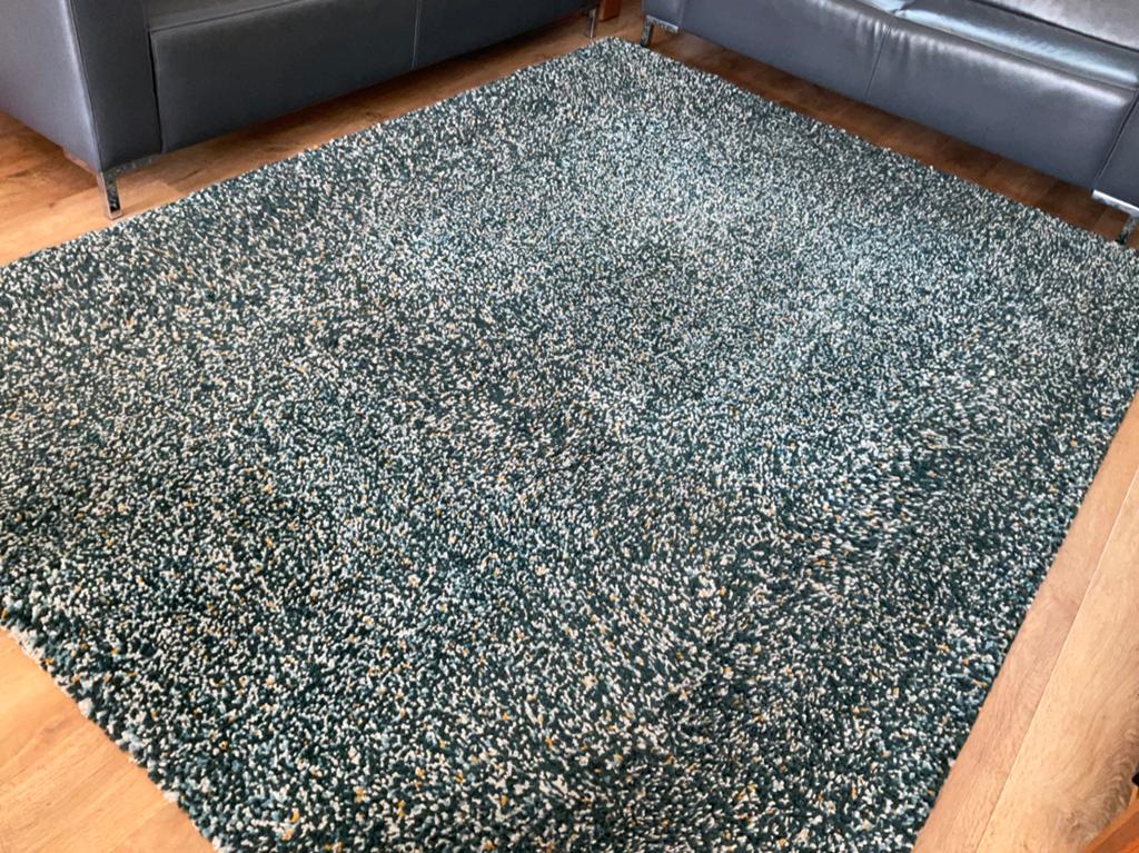 Vloerkleed ikea Vindum 270 x 200 groen / blauw, Huis en Inrichting, Ophalen, Gebruikt, 200 cm of meer, 200 cm of meer