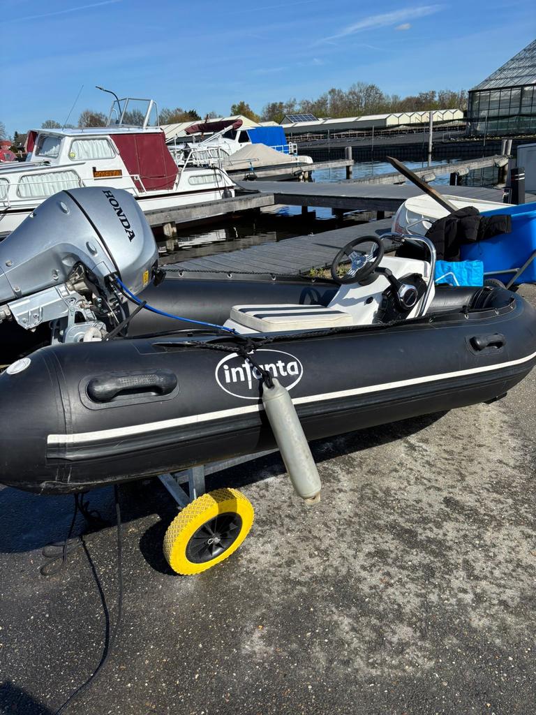 Rubberboot Infanta 3.10 met Honda 10 pk buitenboordmotor, Watersport en Boten, Gebruikt, Benzine, Minder dan 70 pk, Overige materialen