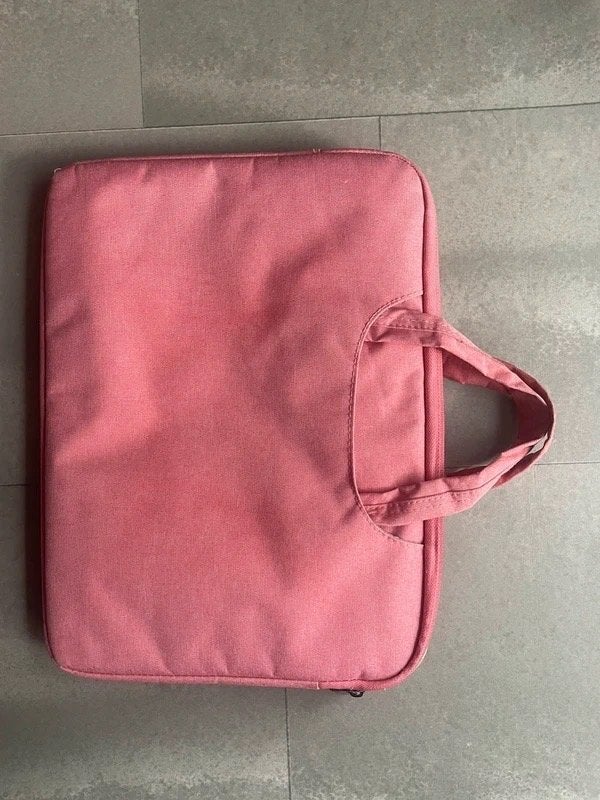 Roze laptophoes met handvat, Computers en Software, Laptoptassen, Gebruikt, Gevoerd laptopvak, 15 inch, Laptophoes