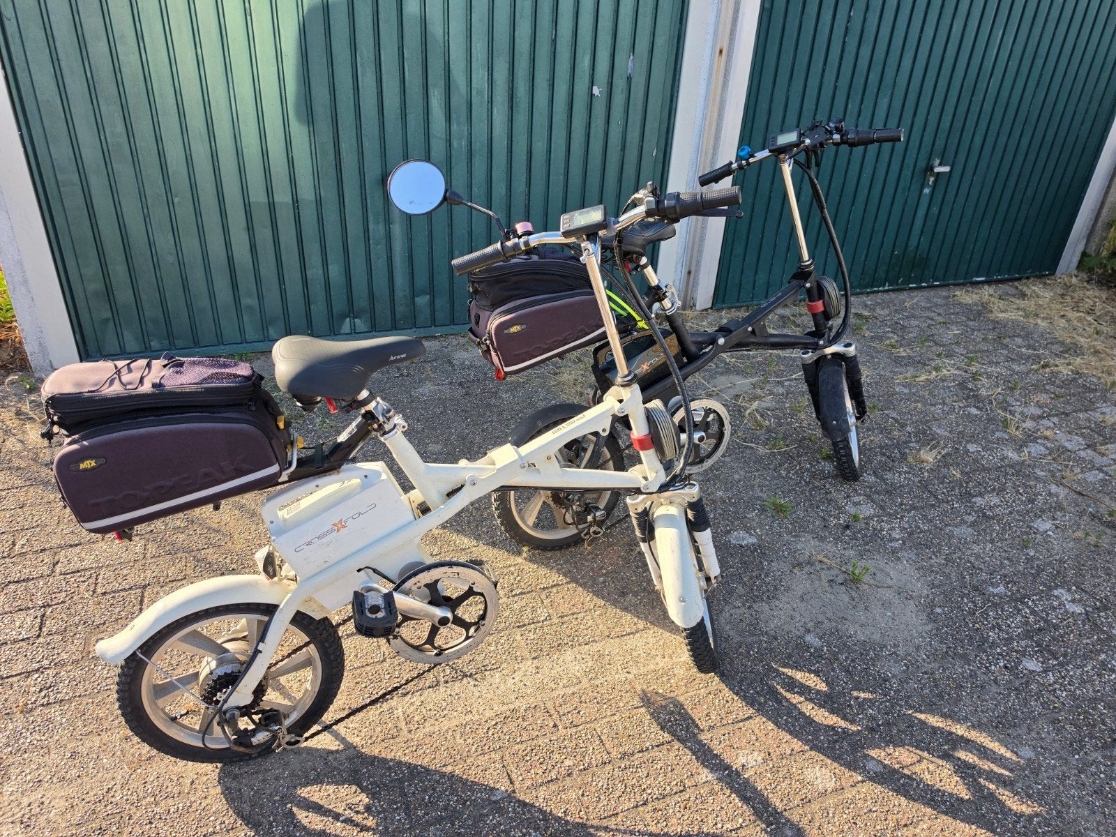 CrossXfold Elektrische Vouwfietsen - Compact & Krachtig, Gebruikt, 16 tot 18 inch, Versnellingen, Totaal opvouwbaar
