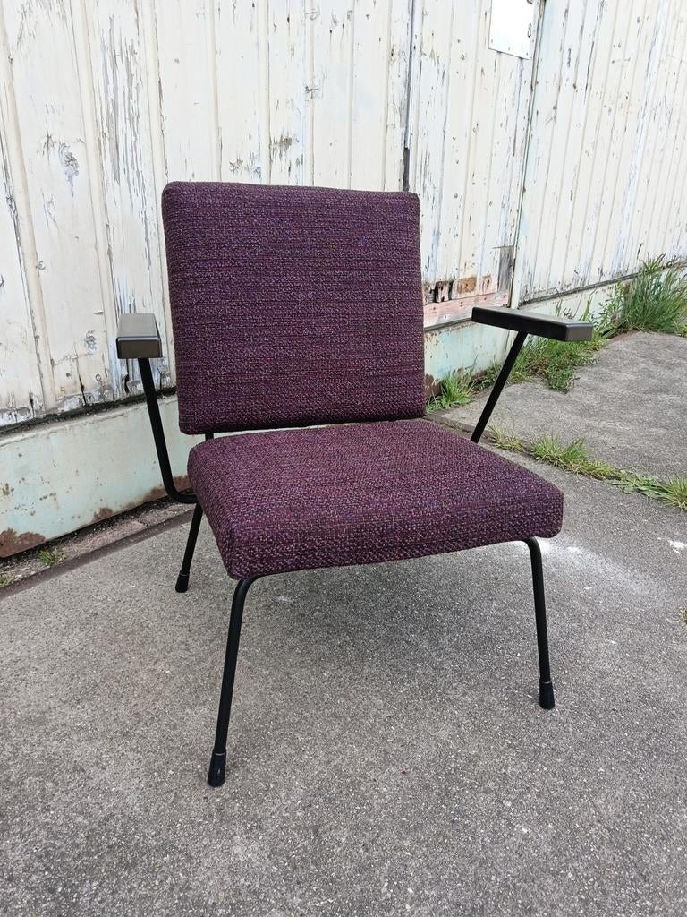 Gispen 1401 design stoel, nieuw gestoffeerd, Huis en Inrichting, Stoelen, Ophalen, Zo goed als nieuw, Stof, Dutch Design