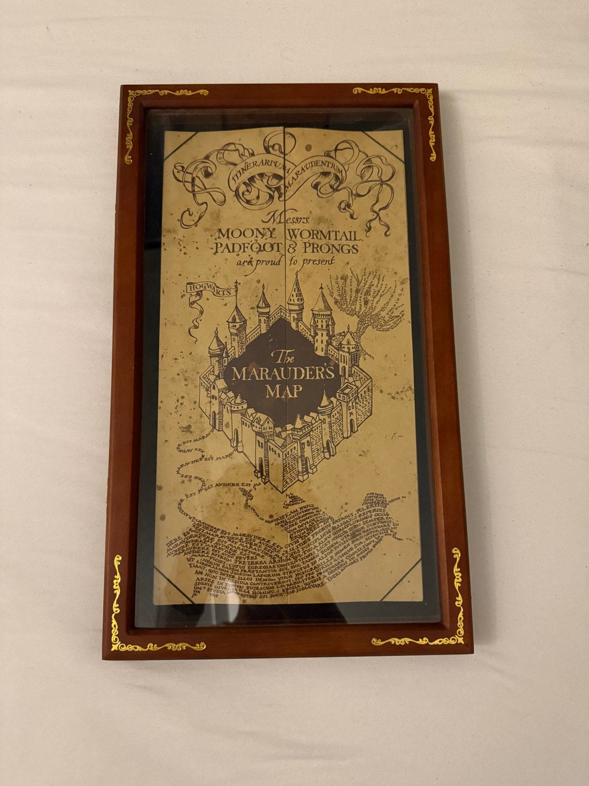 Harry Potter Marauder's Map in lijst - Officieel, Ophalen of Verzenden, Zo goed als nieuw, Replica