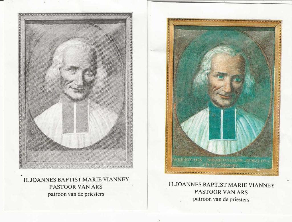 Pastoor van Ars ( Patroon van de Priesters ), Verzenden, Bidprentje