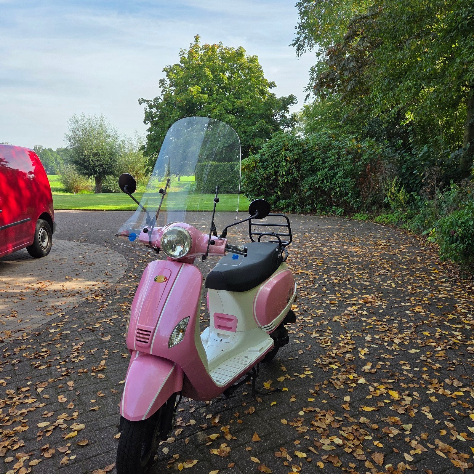 Iva lux50 scooter roze, Ophalen, Gebruikt, Maximaal 45 km/u, Benzine