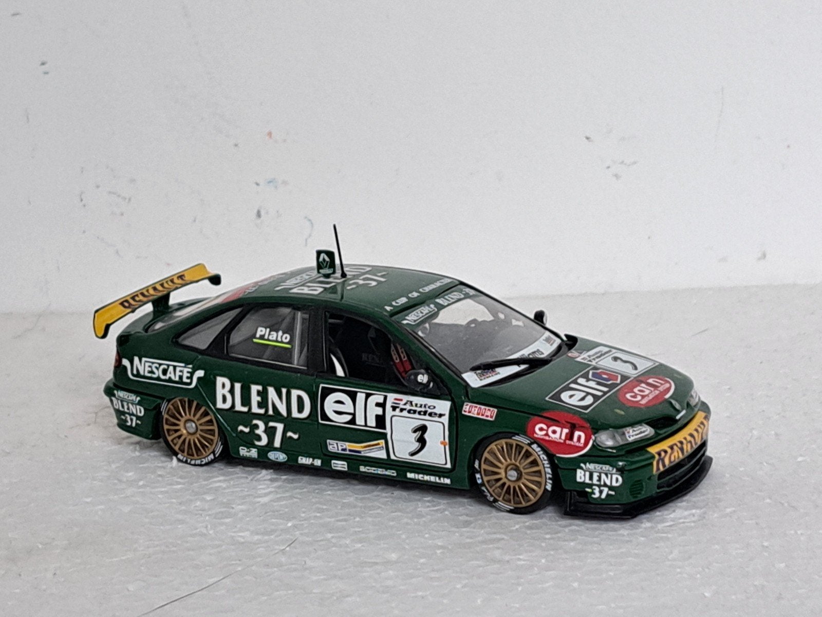 Renault Laguna BTCC Plato 1/43 Groen Vitesse, Ophalen of Verzenden, Zo goed als nieuw, Auto, Overige merken