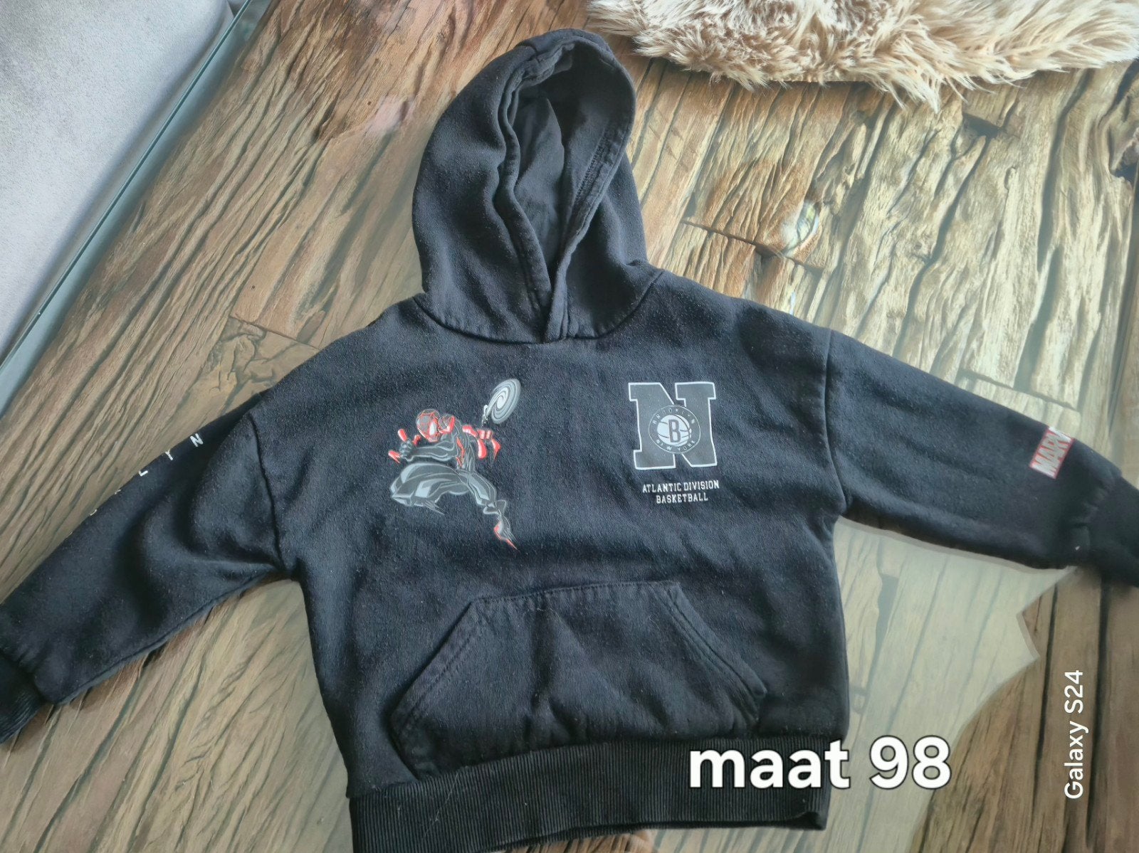 Stoere Spiderman hoodie maat 98, Ophalen of Verzenden, Gebruikt, Jongen, Trui of Vest