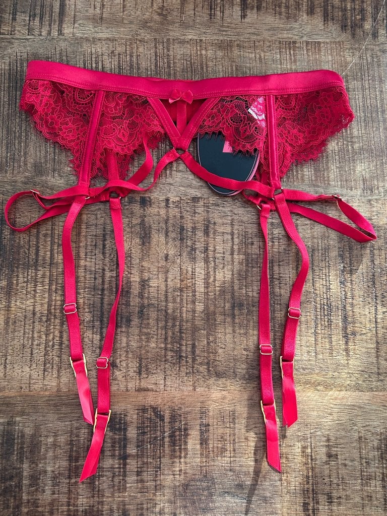 Hunkemöller Private Collection Mitzy Jarretels Rood M, Hunkemöller, Ophalen of Verzenden, Rood, Overige typen