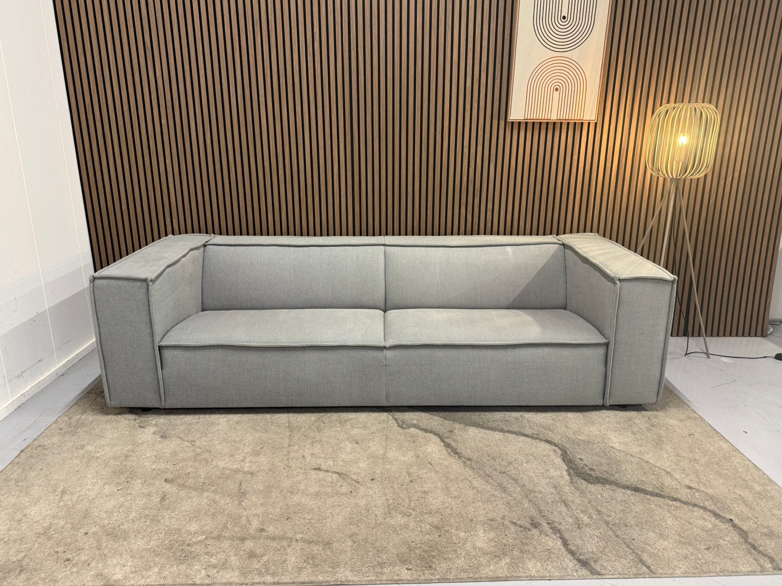 By Sidde bank - Licht grijs - Gereinigd - Nette staat, Huis en Inrichting, 250 tot 300 cm, Driepersoons, 75 tot 100 cm, Ophalen of Verzenden