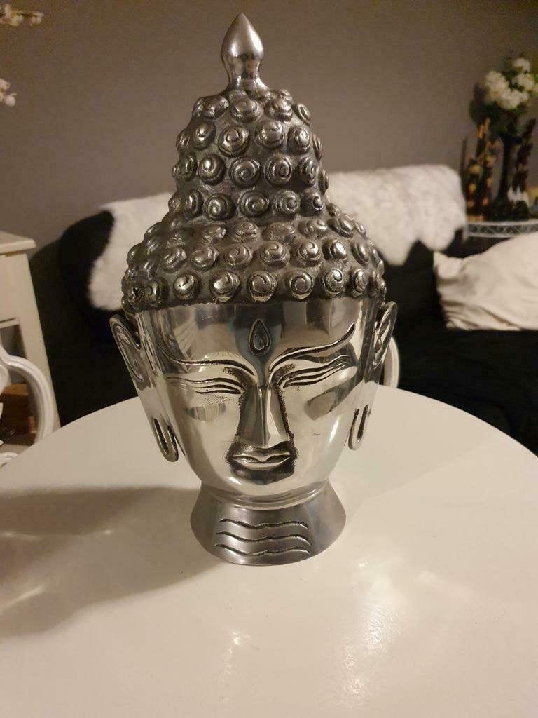 Boeddha's hoofd beeld, Ophalen of Verzenden, Overige materialen, Beeld