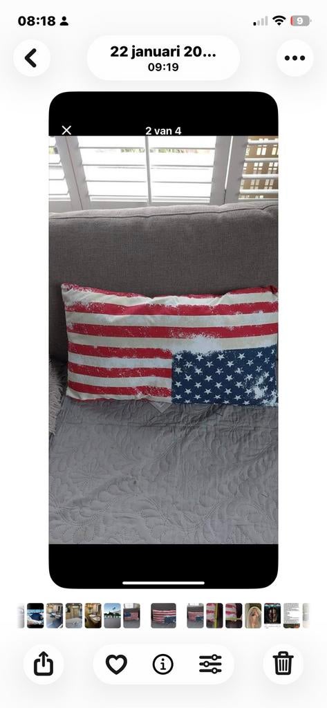 Amerikaanse vlag kussentjes, Ophalen of Verzenden, Zo goed als nieuw, Eenpersoons, Dekbedovertrek