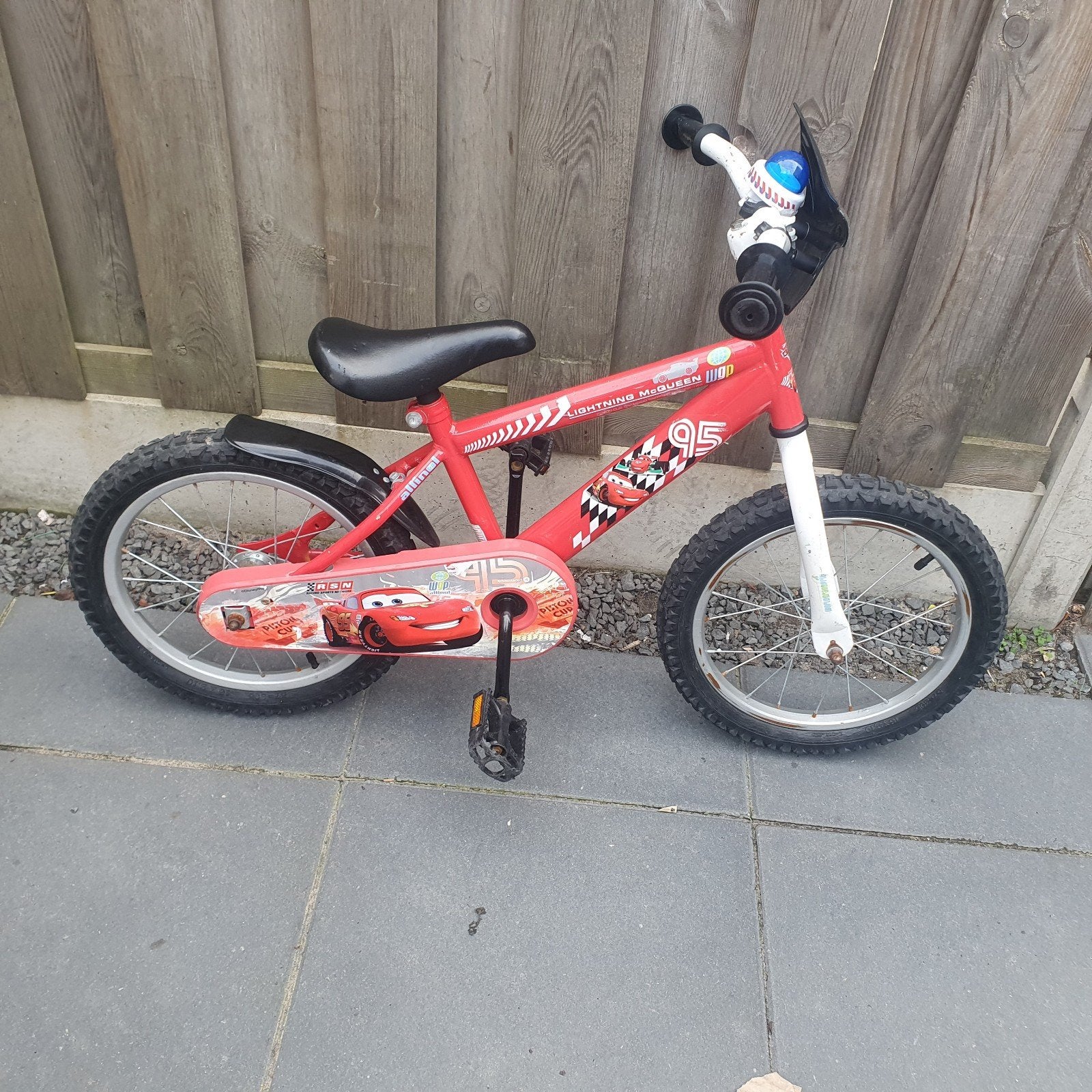 kinderfiets 16 inch, Terugtraprem, Disney Cars, Ophalen, 16 tot 20 inch