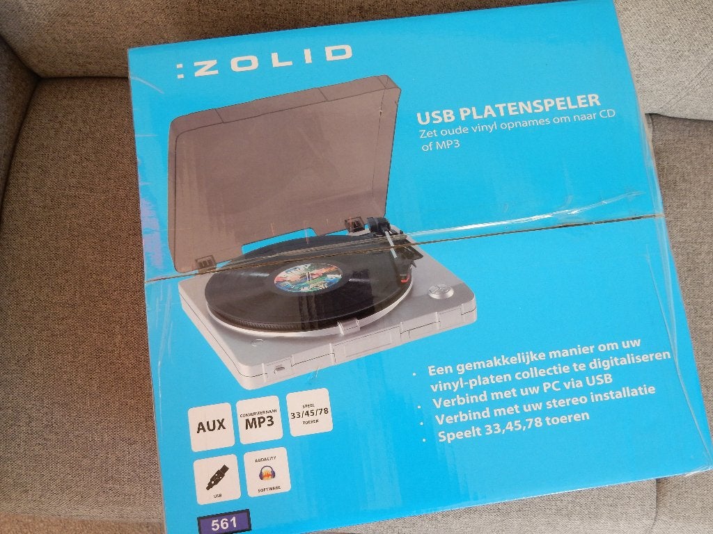 Zolid USB platenspeler, van oude vinyl platen naar CD of MP3, Overige merken, Nieuw, Ophalen of Verzenden, USB-aansluiting