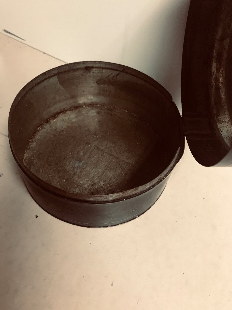 Antiek doosje met parelmoer beschildering, Ophalen of Verzenden