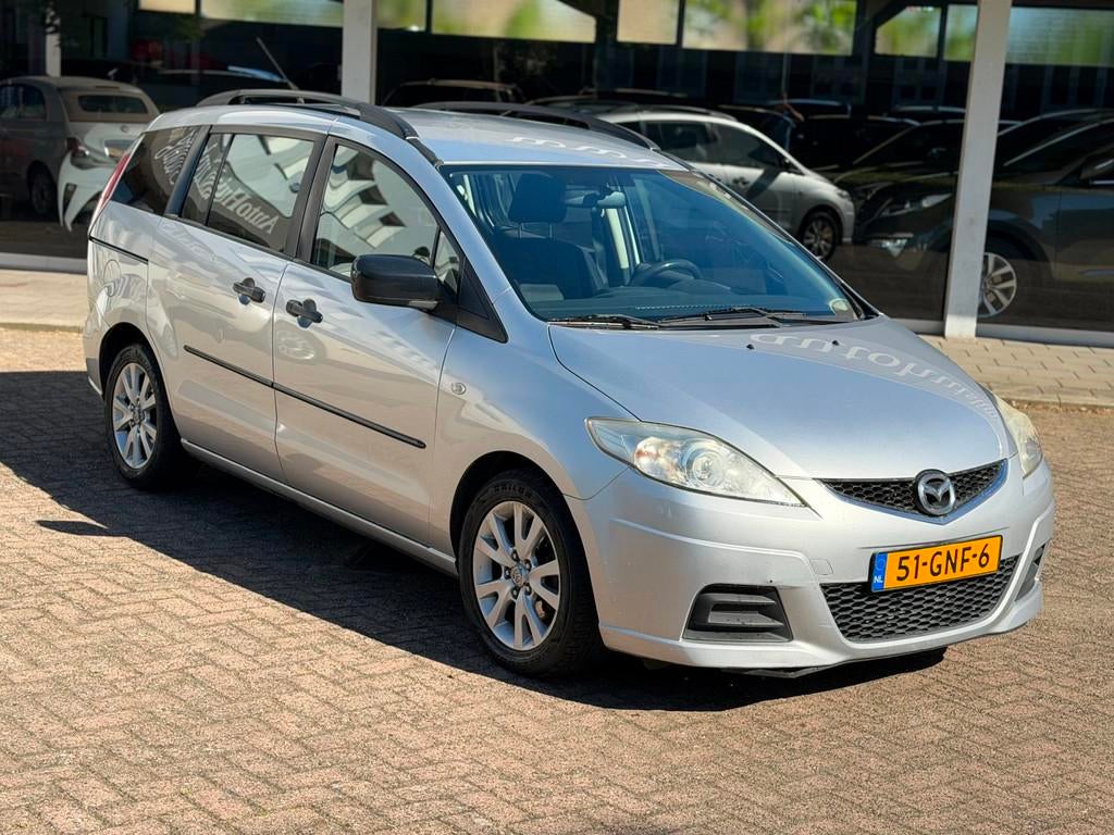 Mazda 5 1.8 Exclusive|Airco|Nieuwe Apk|Trekhaak|Origineel NL, Stof, Gebruikt, Zwart, 4 cilinders