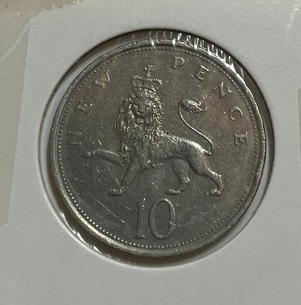 10 new pence Engeland 1976, Ophalen of Verzenden, Overige landen