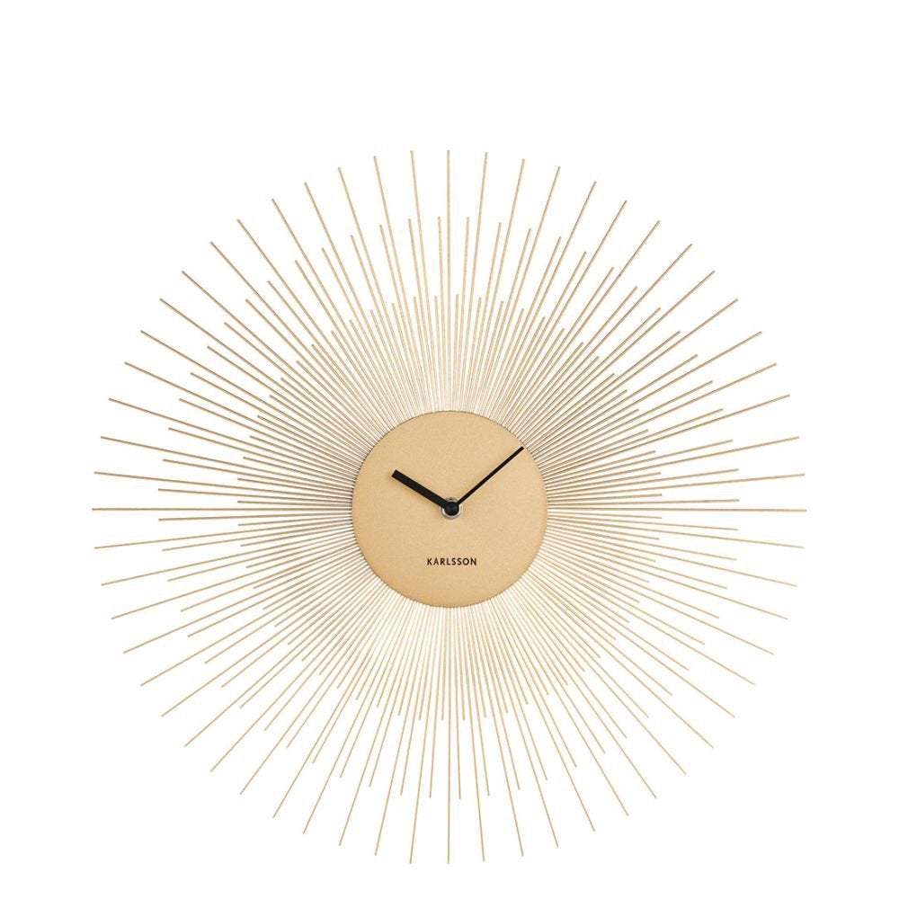 Karlsson wandklok Ø45cm, Goud, Wandklok, Analoog, Werkt op batterijen