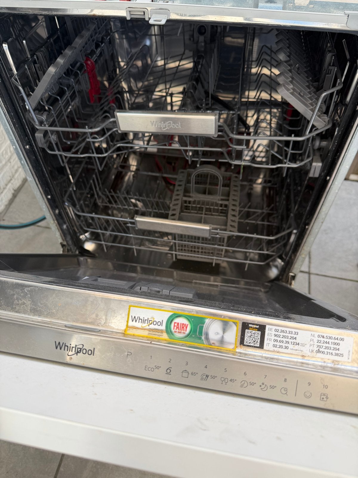 Whirlpool vaatwasser - inbouw, Ophalen, Gebruikt, 60 cm of meer, Eco programma