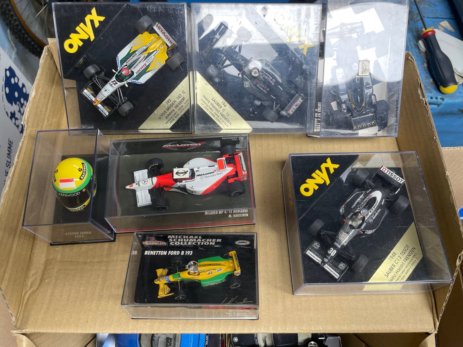 Formule 1 modelauto's - Onyx, McLaren, Benetton, Overige merken, Auto, 1:32 tot 1:50, Ophalen of Verzenden