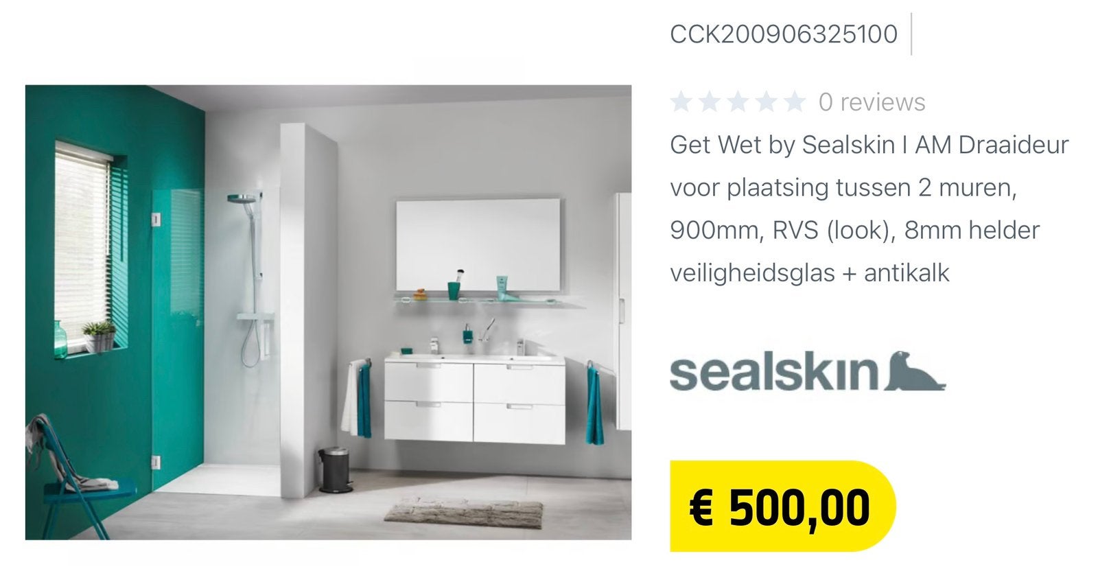 Nieuwe douchedeur, Doe-het-zelf en Verbouw, Sanitair, Ophalen, Nieuw, Glas, Douche